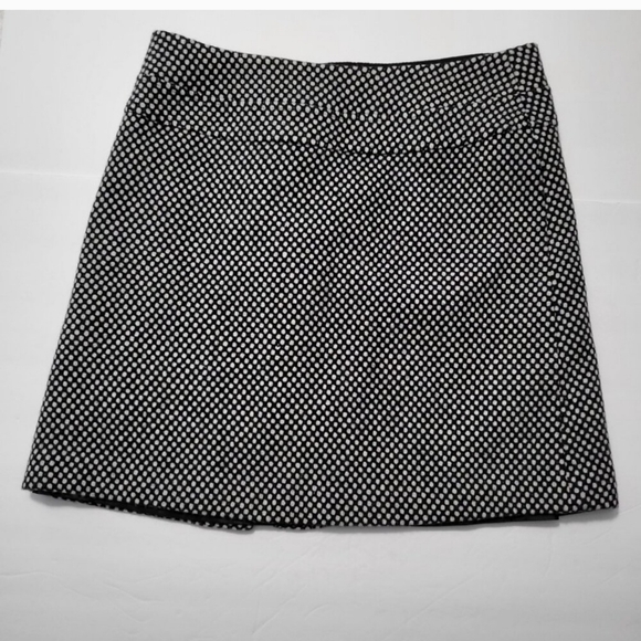 Talbots Wool Button Front Polka Dot Mini Skirt - Picture 3 of 8